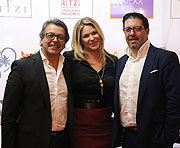 Antonio Longobardi, Sandra Osmani, Salvatore Longobardi beim MALLORCA CHARITY DINNER (©Foto: Connections PR)